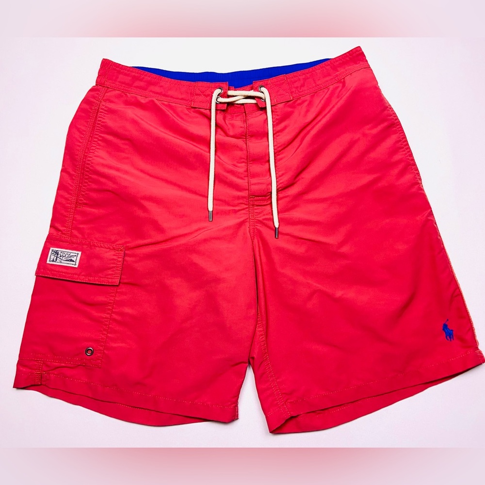 Polo by Ralph Lauren Red Swim Board Shorts
